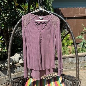 Lucky Brand, long sleeve, blouse, size large